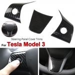 Накладки на руль (карбон 3шт) Tesla Model 3 3-0081