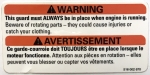Наклейка предупреждения BRP 