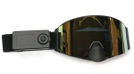 Снегоходные очки с подогревом HeatVue Dual Black Ops lens full gold coating (зеркальная линза) HB-20A-grey-fullgold