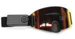 Снегоходные очки с подогревом HeatVue Dual Black Ops lens full red coating (зеркальная линза) HB-20A-grey-fullred