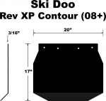 Брызговик снегохода Ski-Doo REV XP 08+ 10-15042 SF08RXPPB-C