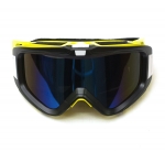 Очки снегоходные RiderLab салатовые с двойной синей линзой XH-028