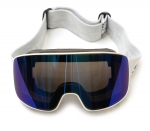 Очки снегоходные RiderLab белые с синей линзой XH-100W