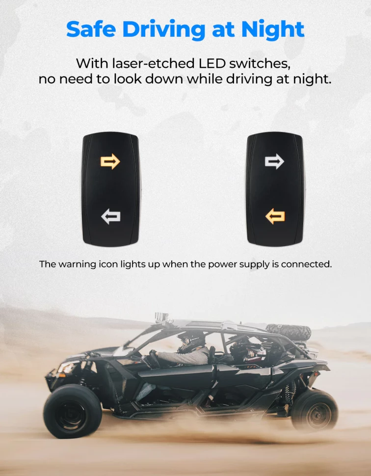 Комплект поворотников универсальный для всех UTV Kemimoto B0401-00901BK