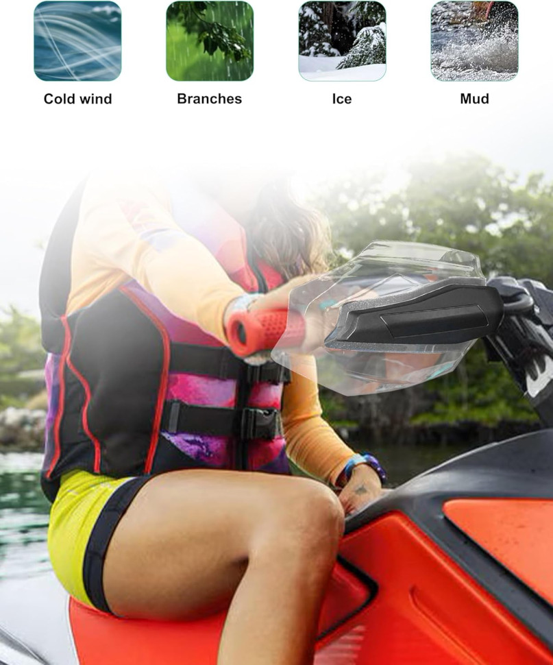 Защита рук прозрачная (ветрозащита) для гидроцикла Sea-Doo Spark 2025+ / Ski-Doo REV Gen5 295100762; 295100762P