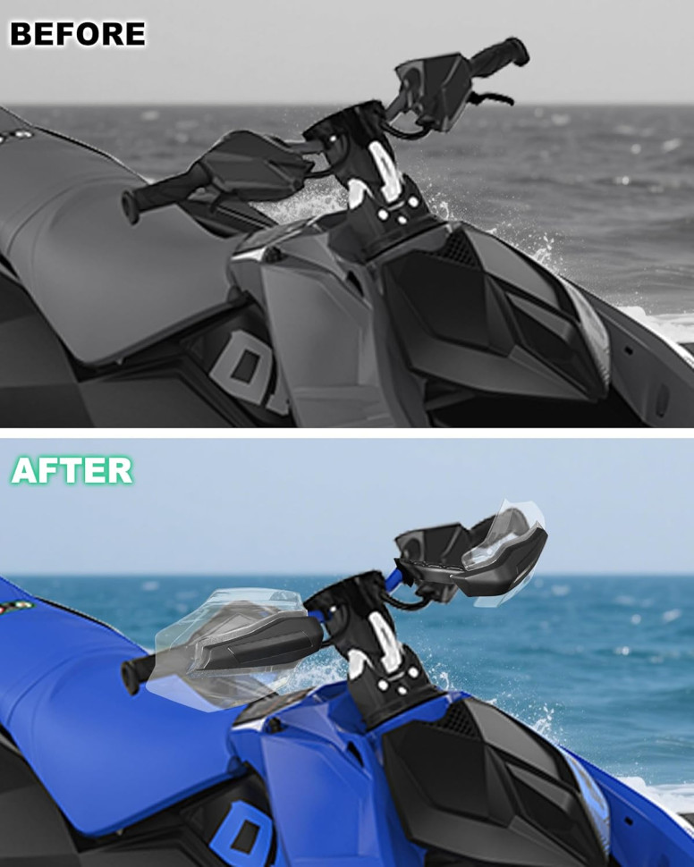Защита рук прозрачная (ветрозащита) для гидроцикла Sea-Doo Spark 2025+ / Ski-Doo REV Gen5 295100762; 295100762P