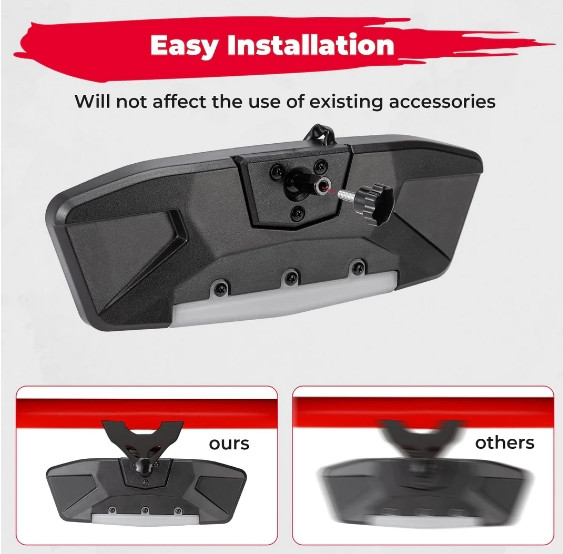 Зеркало центральное с подсветкой салона Kemimoto для CanAm Maverick X3 707900502 707900502-WDL