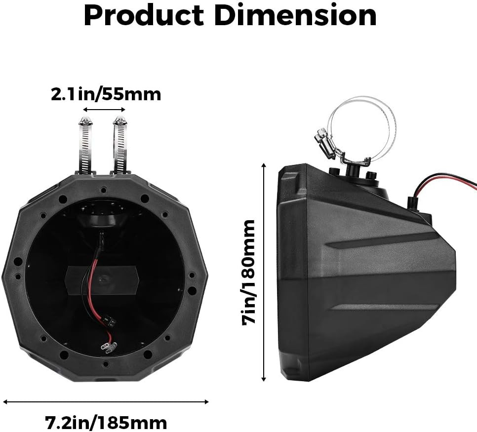 Подиум для колонок Kemimoto для квадроцикла UTV ATV на трубу Polaris RZR Can-Am Maverick X3 AUAPH0085