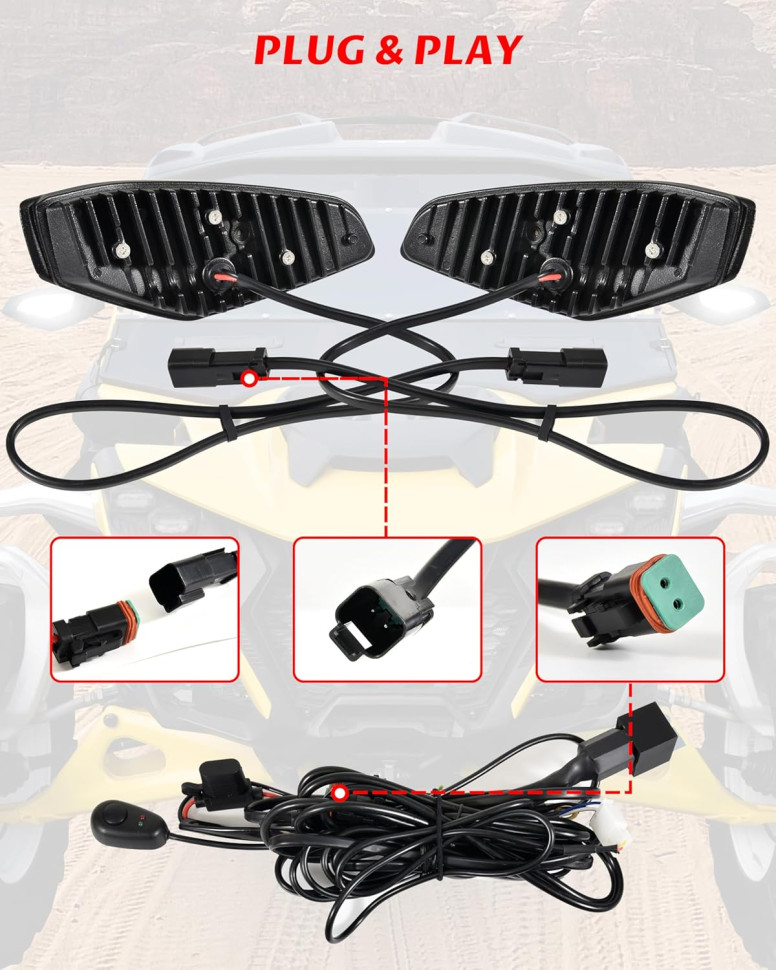 Фары в боковые зеркала для Maverick R 715007185 на зеркала 715007363 MTVPH0810