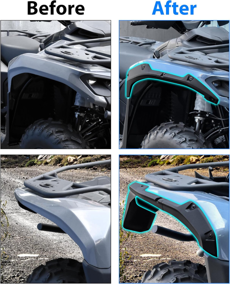 Расширители арок (крылья) для квадроцикла Can-Am Outlander G3L 500 / 700 / PRO 2023-2026 715005349; MTHAPH0087