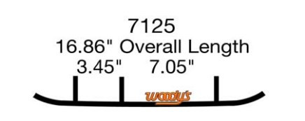 Коньки для снегохода Woodys Extender III  Executive 4" 8"-60°Carbide для Polaris 16,86" EPI3-7125 WPI-7125 8" карбидовый кант