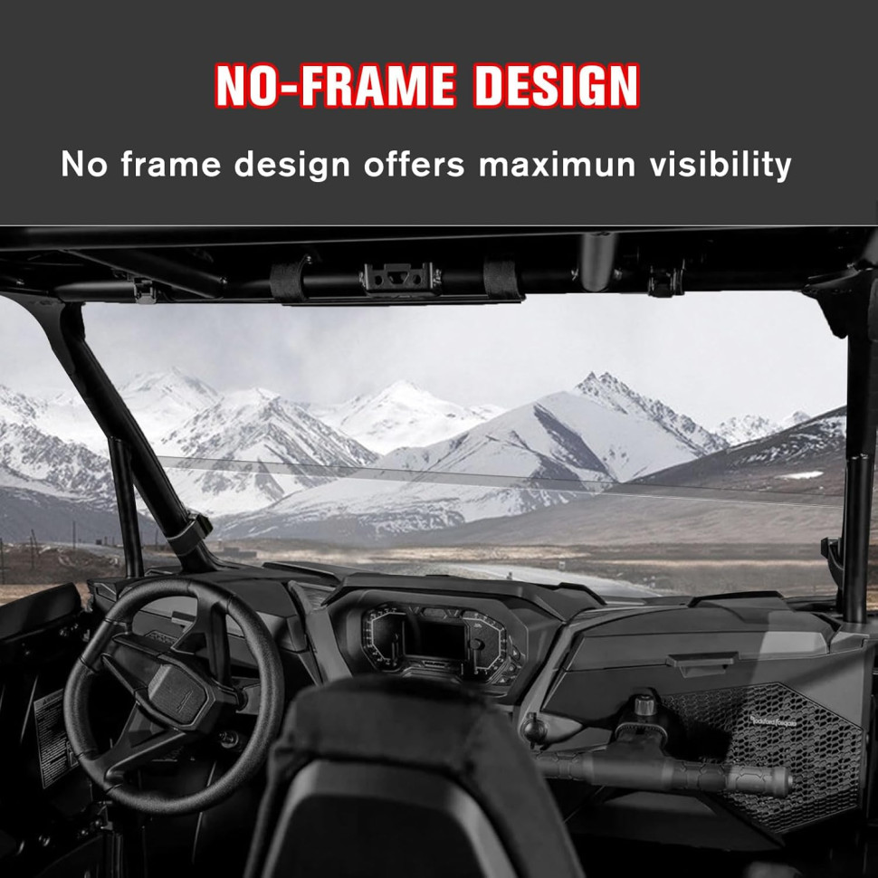 Стекло лобовое 1/2 половинка Polaris RZR XP 2024 Sport/Premium/Ultimate MTVPH0608