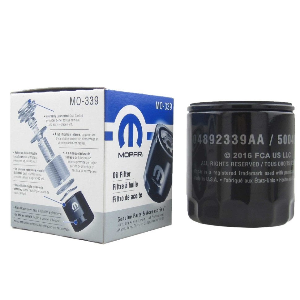 Фильтр масляный двигателя MOPAR 5.7L V8 4892339AB 04892339BE MO-339