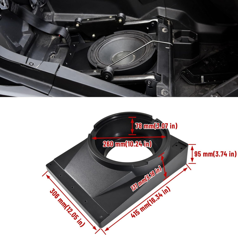 Подиум для сабвуфера 10" под сиденье Can-Am Maverick R ATJLH0066