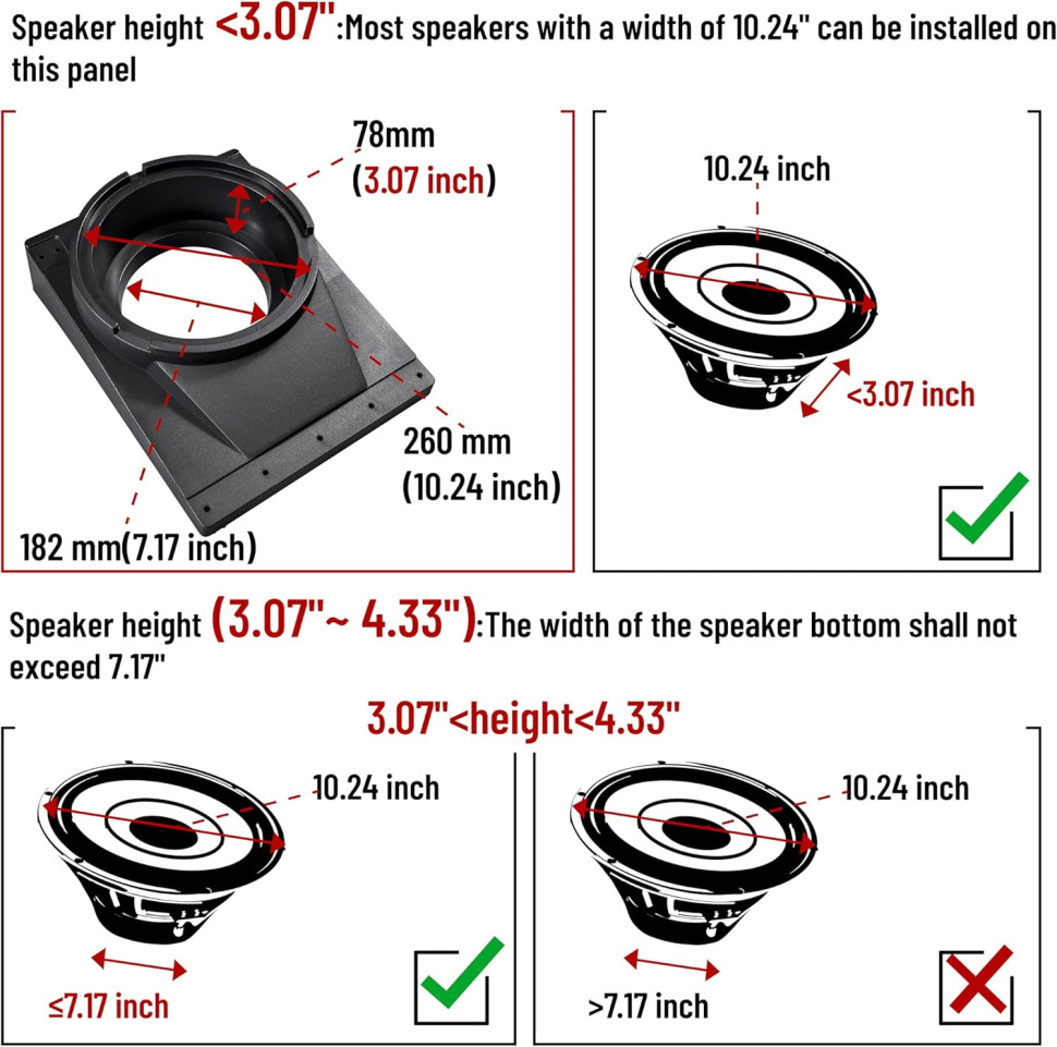 Подиум для сабвуфера 10" под сиденье Can-Am Maverick R ATJLH0066