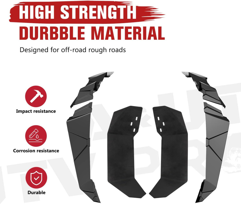 Расширители для Polaris RZR 1000 Перед плоский, зад формовый KMPH0210