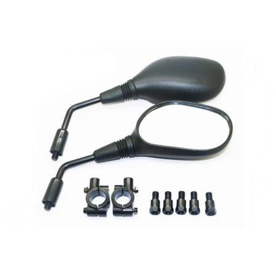 Зеркала для квадроцикла с переходниками под резьбу 10мм и 8мм левая /правая и установочными кронштейнами RiderLab RM96 RM96