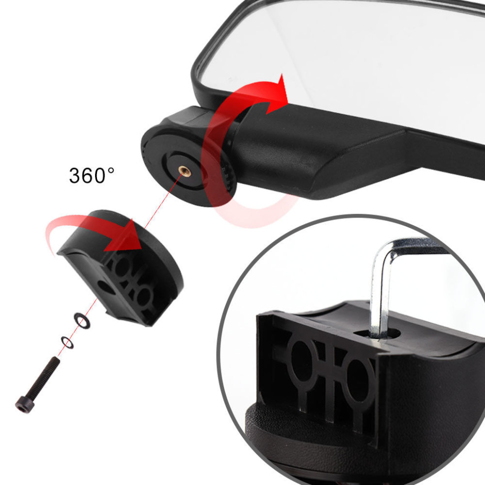 Зеркала заднего вида RiderLab 1.75/2" FTVMI017 RL019