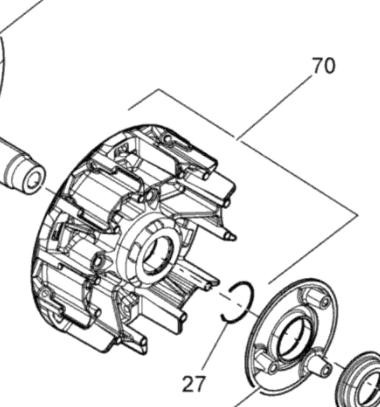 Щека вариатора внешняя снегохода Ski-Doo Expedition / Grand Touring / MXZ / Skandic / Tundra / 417223606