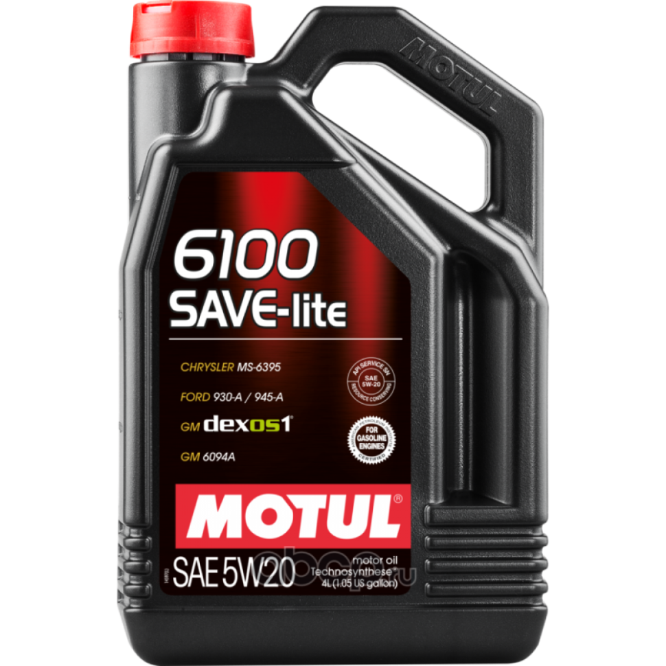 Моторное масло Motul 6100 SAVE-LITE 5W-20 4л MS 6395 108030 108030