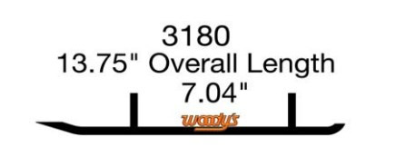 Коньки для снегохода Polaris Classik / Euro / Indy / Widetrak / 2870976 / 2870997 / 1820318-067 / EPI-3180 / WPI-3180 8" карбидовый кант