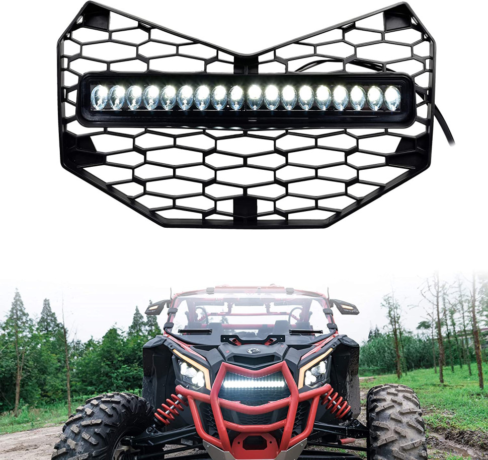 Решетка радиатора CanAm Maverick X3 с фарой FGLX3 705012694 705017562