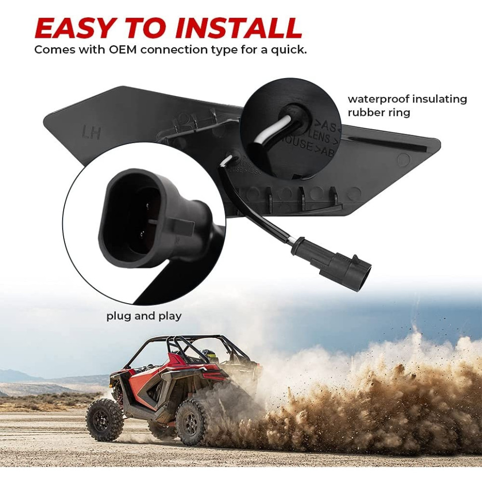 Задние верхние диодные стоп сигналы квадроцикла Polaris RZR PRO XP 2020+ 2414542 /2414543 Kemimoto B0803-01701CL B0803-01701CL