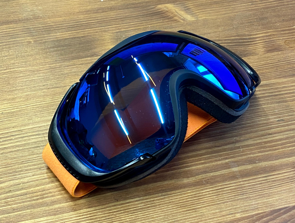 Очки горнолыжные/снегоходные двойная линза HB-191-clear-cystalblue OTG