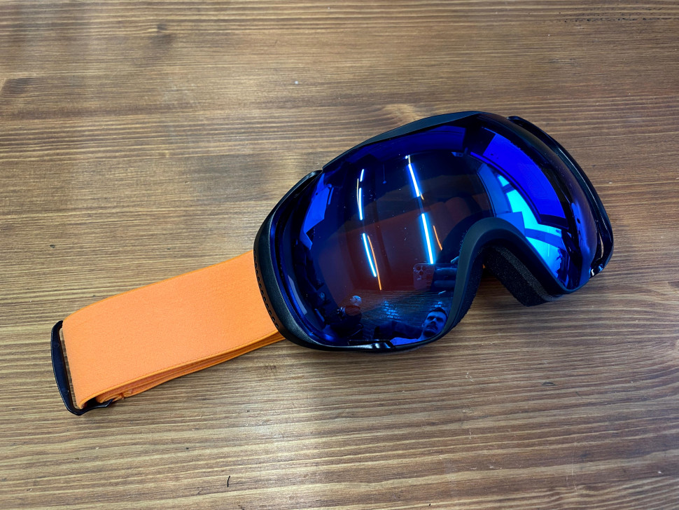 Очки горнолыжные/снегоходные двойная линза HB-191-clear-cystalblue OTG
