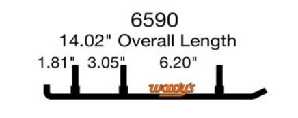 Коньки для снегохода Yamaha Nitro / 8HR-F3731-00-00 / SMA-F3731-30-03 / EYV3-6590 / WYV-6590 8" карбидовый кант