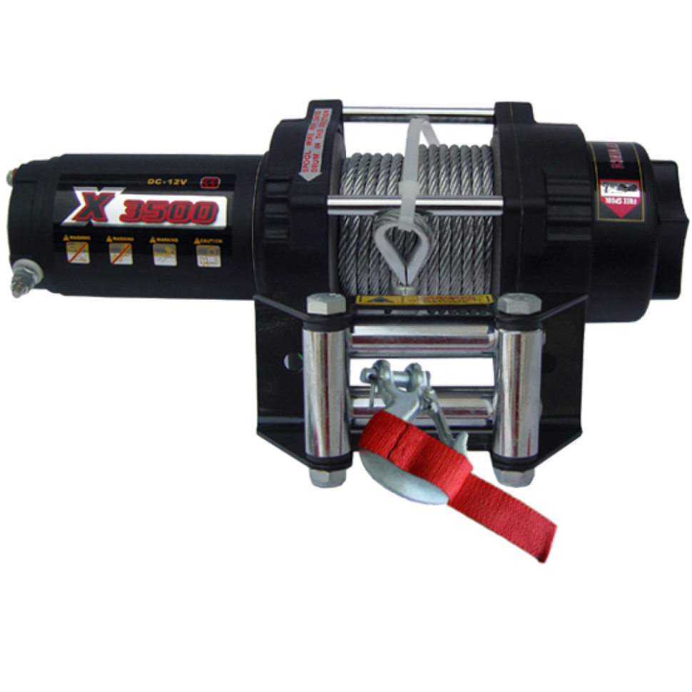 Лебедка для квадроцикла со стальным тросом сальниковая усилие 3500Lbs Master Winch X3500 X3500
