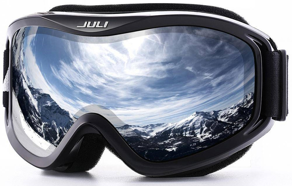 Очки горнолыжные/снегоходные двойная линза JULI HB-01-dark-fullred OTG