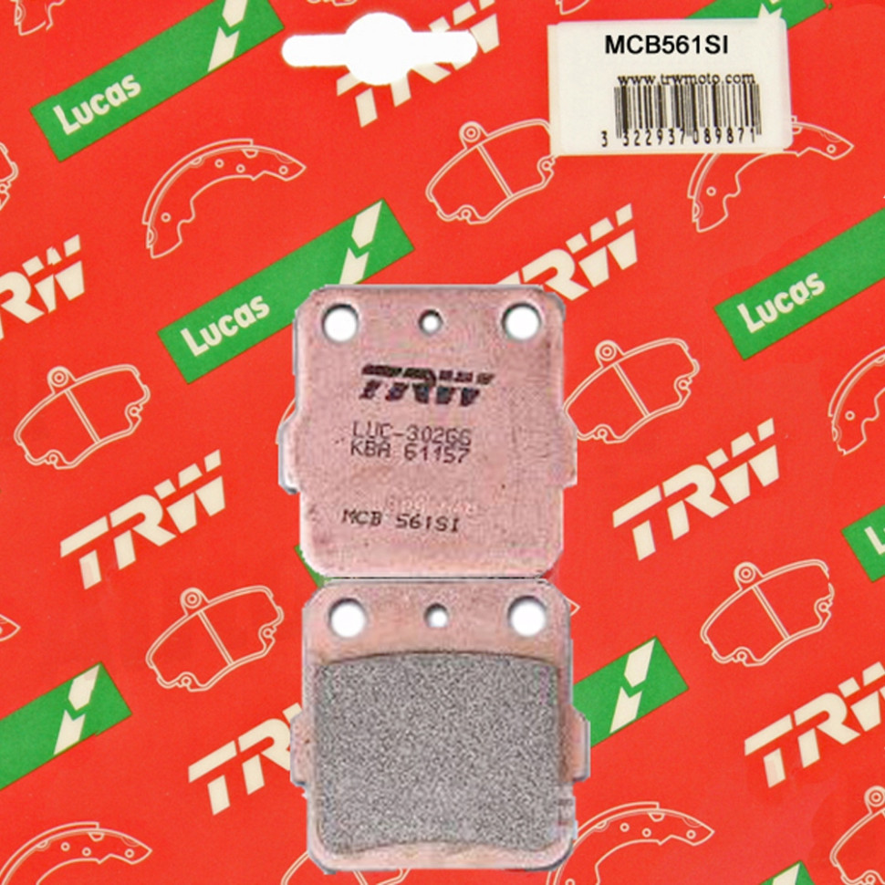 Тормозные колодки Yamaha Raptor 660/350/250 Grizzly 660/450/350 /YFZ 450 5LP-W0046-50-00 /1UY-W0046-00-00 /4WV-W0045-00-00 /5LP-W0045-00-00 /Honda TRX 450/400/300/250 06435-HP7-A01 /06435-HP5-602 Suzuki 59300-42870 /59300-42860 /MP101 /FA84 /FA084 TRW MCB