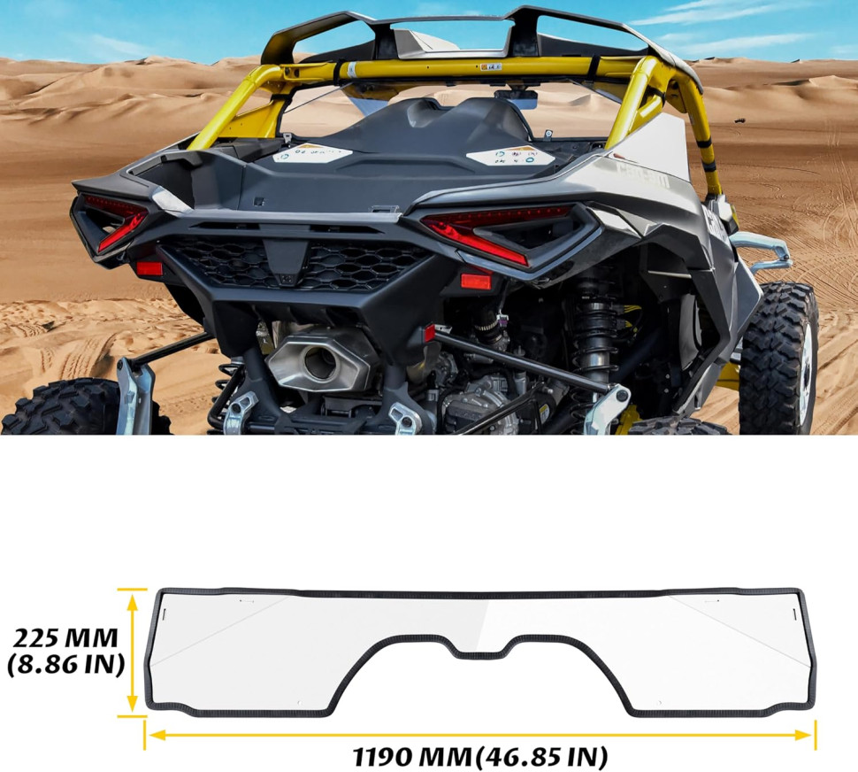 Стекло заднее для Can-Am Maverick R MTVPH0725