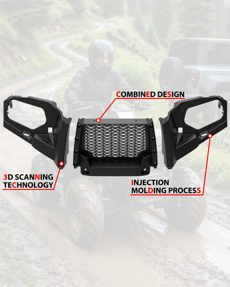 Облицовка фар (передняя панель) для квадроцикла Polaris Sportsman 400/450/500/570/800 2011-2024 5438559-070; 5438559-070N