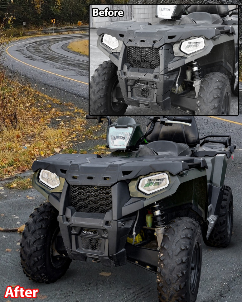 Облицовка фар (передняя панель) для квадроцикла Polaris Sportsman 400/450/500/570/800 2011-2024 5438559-070; 5438559-070N