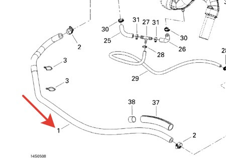 Патрубок Sea-Doo GTX /RXT /GTX /Wake 05-09 276000138 276000138
