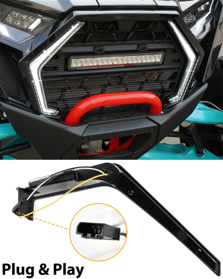 ДХО + поворотники (Fang Lights) для квадроцикла Polaris RZR Pro XP / Pro R / Pro S 2025+ MTVPH0839; 2417278; 2417279