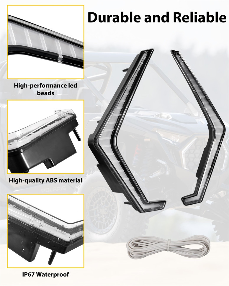 ДХО + поворотники (Fang Lights) для квадроцикла Polaris RZR Pro XP / Pro R / Pro S 2025+ MTVPH0839; 2417278; 2417279