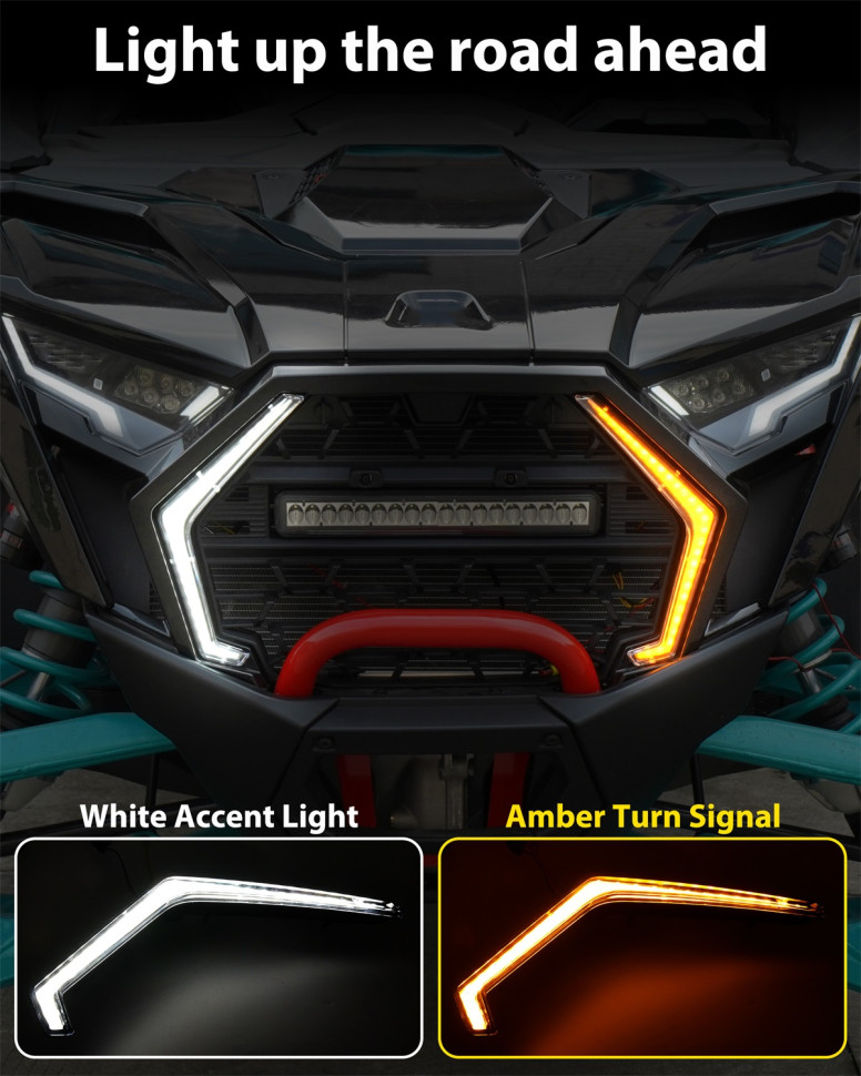 ДХО + поворотники (Fang Lights) для квадроцикла Polaris RZR Pro XP / Pro R / Pro S 2025+ MTVPH0839; 2417278; 2417279