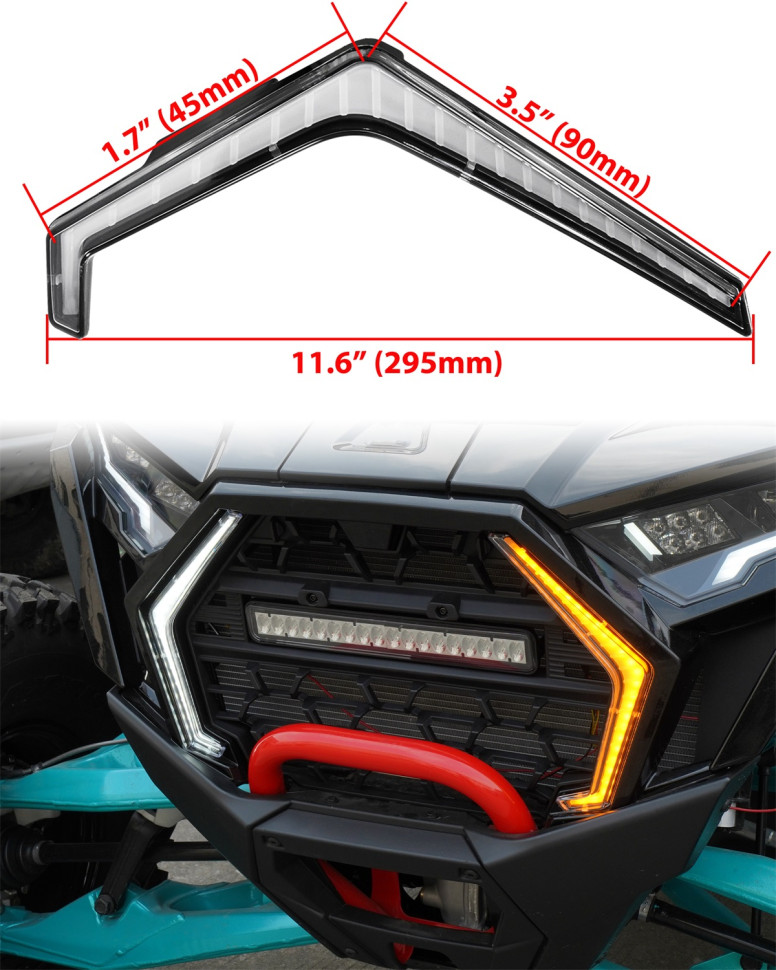 ДХО + поворотники (Fang Lights) для квадроцикла Polaris RZR Pro XP / Pro R / Pro S 2025+ MTVPH0839; 2417278; 2417279