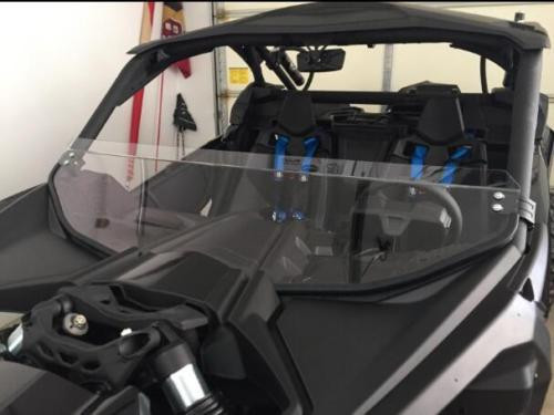 Стекло лобовое 1/2 CanAm Maverick X3 Kemimoto FTVWS011 715002909 B0110-02902CL HWS-CA-X3-75 прозрачное