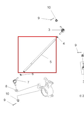 Рулевая тяга квадроцикла Polaris SPORTSMAN 550/850 XP/TOURING/X2/FOREST 5136903 5136903