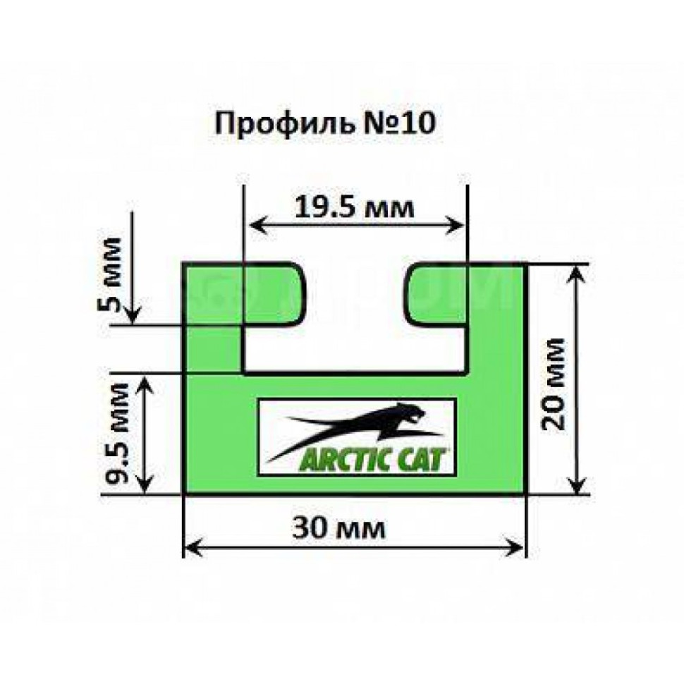 Склиза снегохода зеленая 1626мм Arctic Cat 2604-799, 3604-944, 3604-864, 3604-801, 3604-424, 3604-714, 3604-929, 3604-716, 3604-715, 3604-827, 3604-186, 3604-613, 2604-257, 3604-940 /Yamaha 8KT-G7421-00-00,  Garland HYFAX 44-1105, 231054 44-1105