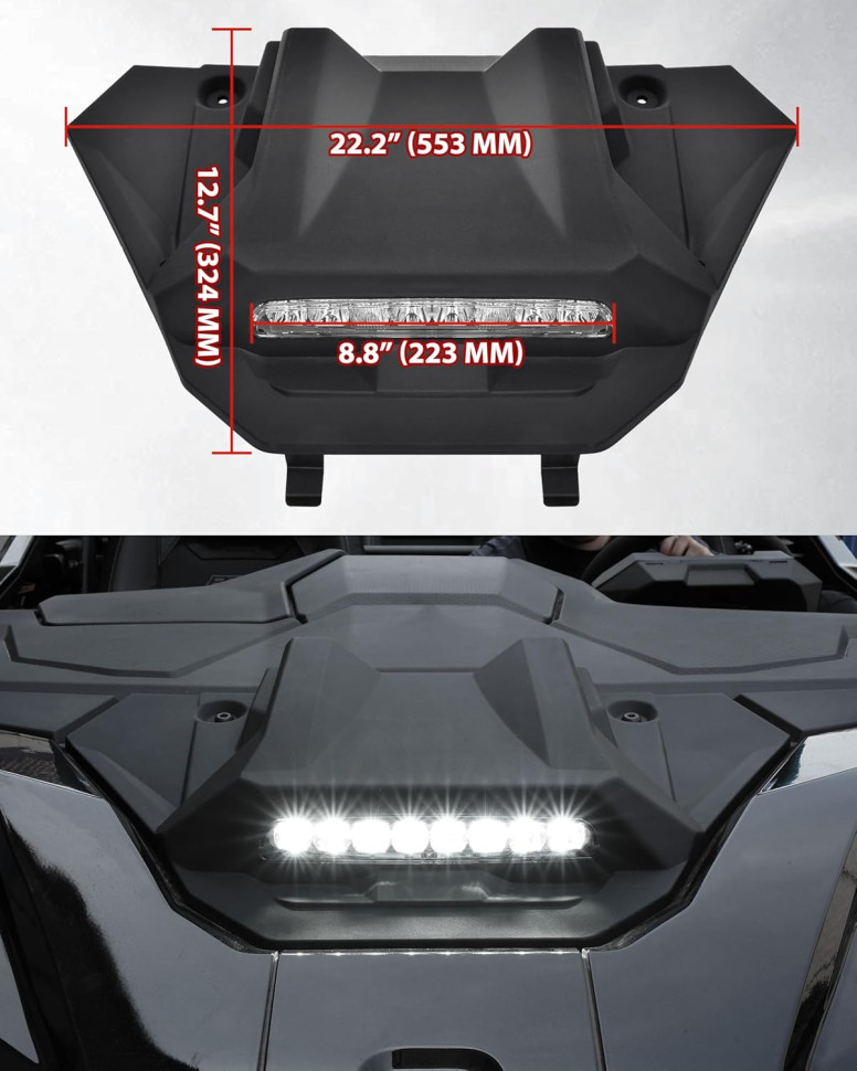 Капот с ДХО для квадроцикла 2025 Polaris RZR PRO XP/PRO R/S MTVPH0852 5465594-070
