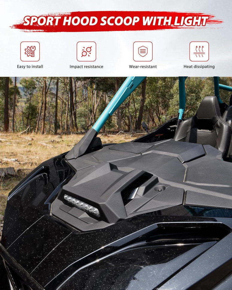Капот с ДХО для квадроцикла 2025 Polaris RZR PRO XP/PRO R/S MTVPH0852 5465594-070