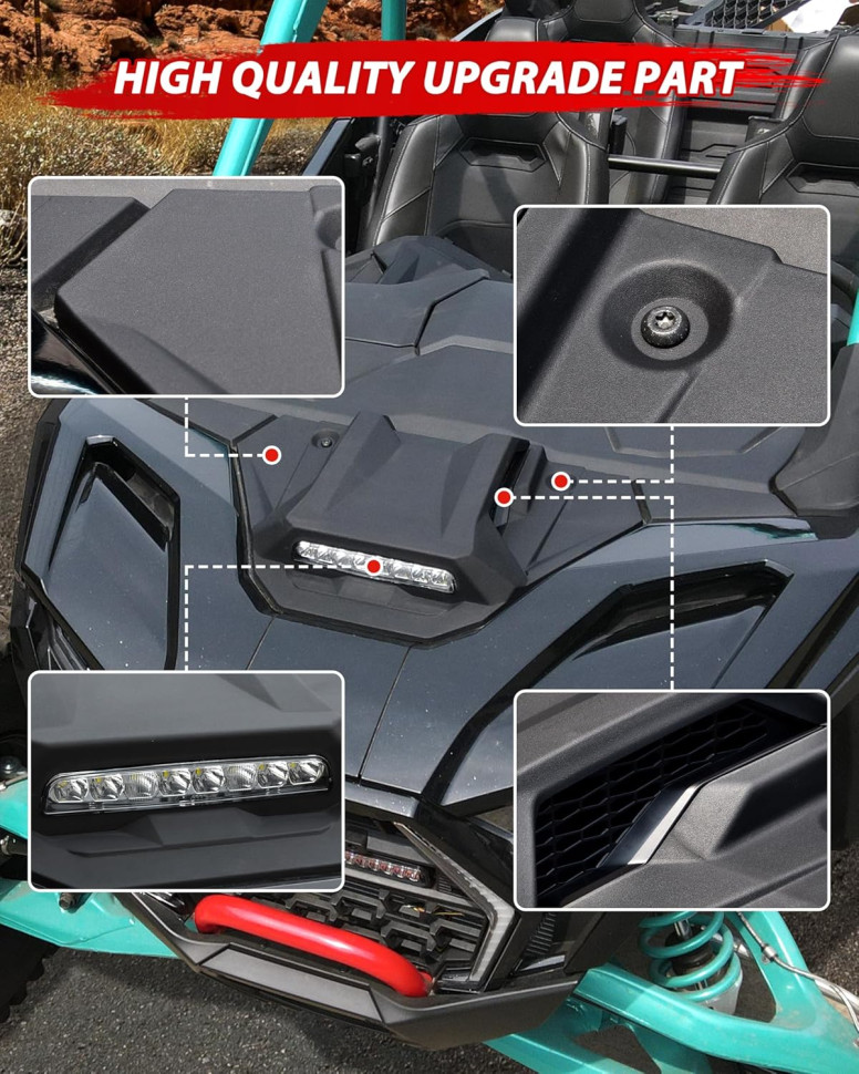 Капот с ДХО для квадроцикла 2025 Polaris RZR PRO XP/PRO R/S MTVPH0852 5465594-070