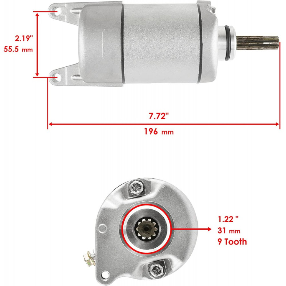 Стартер мотоцикла Honda XR650L /NX650 1988-2019 31200-MN9-003 /31200-MN9-013 /SMU0096 Caltric 18671 18671