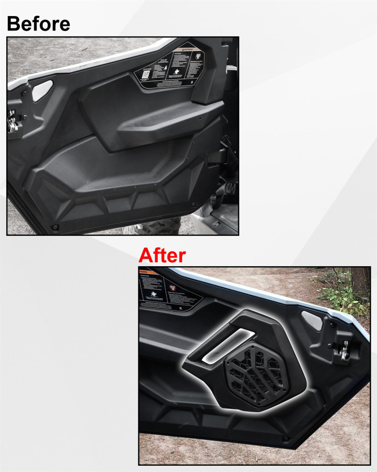Подиумы для колонок 6.5 inch в двери для квадроцикла Polaris RZR PRO R 2025+ MTBLH0013