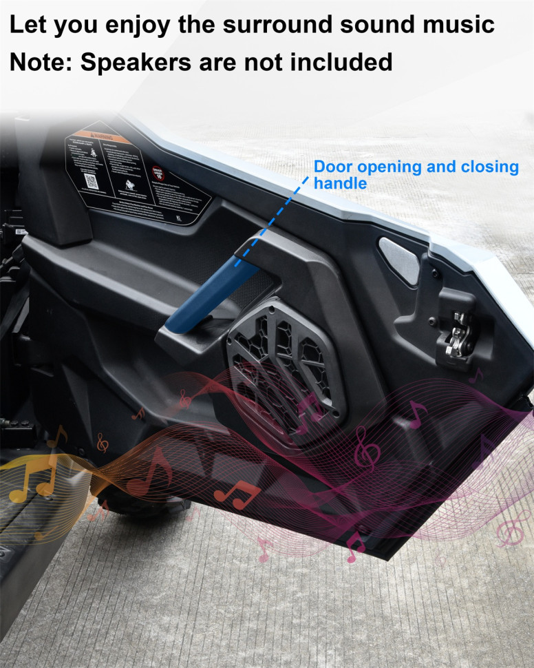 Подиумы для колонок 6.5 inch в двери для квадроцикла Polaris RZR PRO R 2025+ MTBLH0013